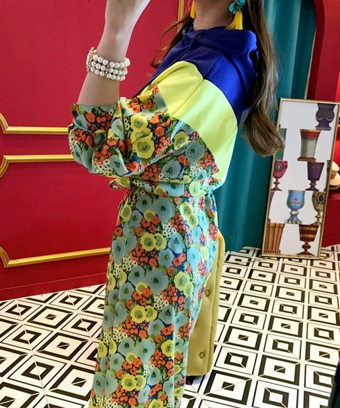 Floral Hoodie Dress